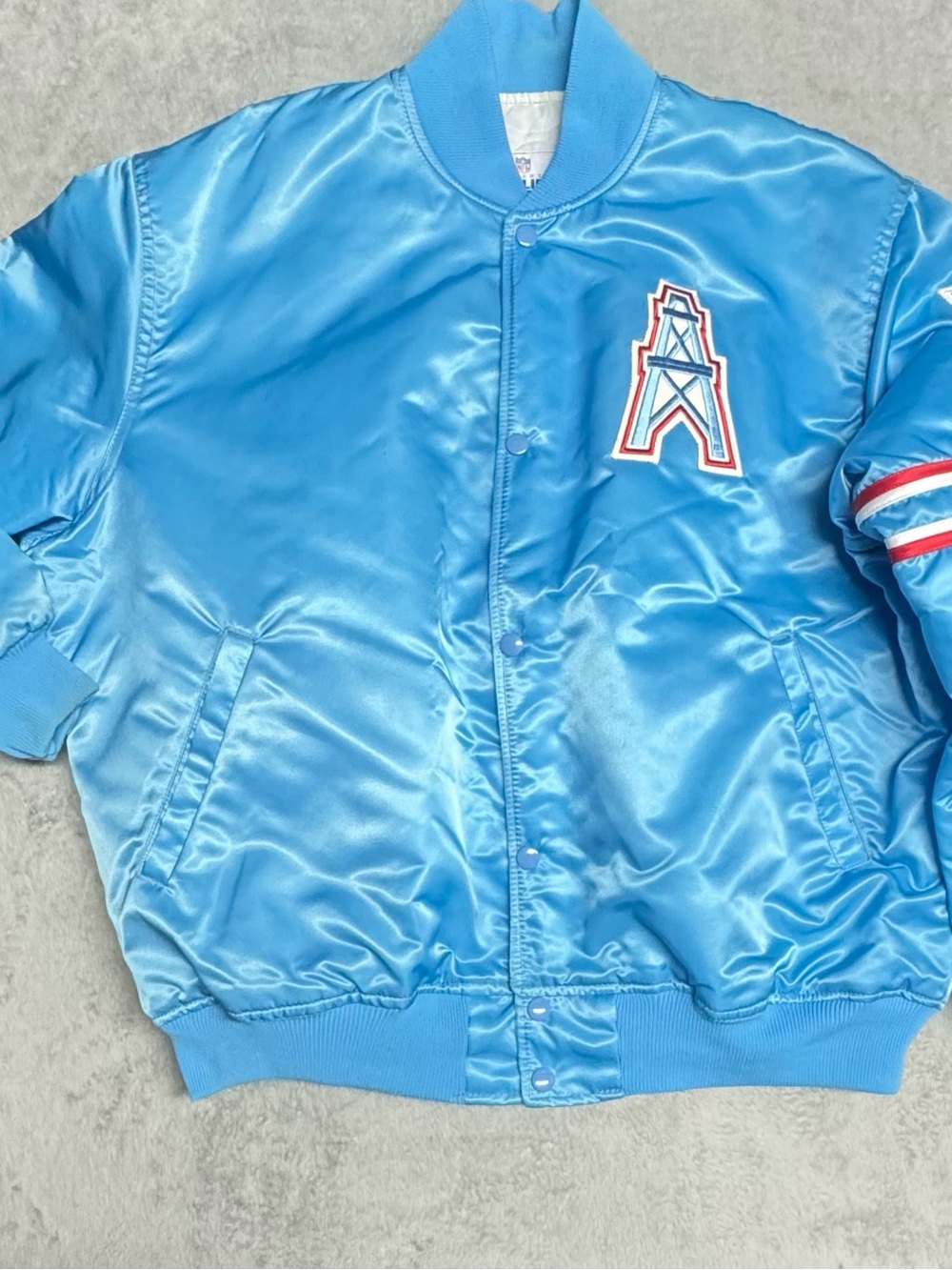 Rare Vintage 90’s Pro Line Houston Oilers Starter Jacket Size XL USA Made Padded
